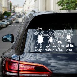 Anya Nagyfiú Fiú Apa autósmatrica