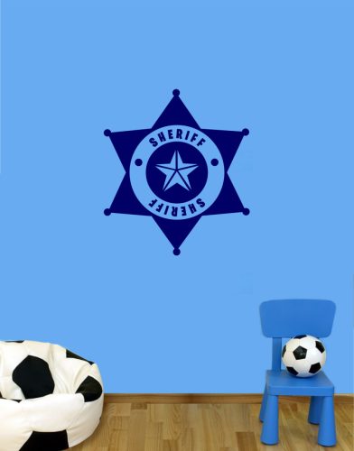 Rendőr jelvény gyerekszoba falmatrica