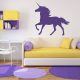 Egyszarvú ló 4 Unicornis, lovas falmatrica
