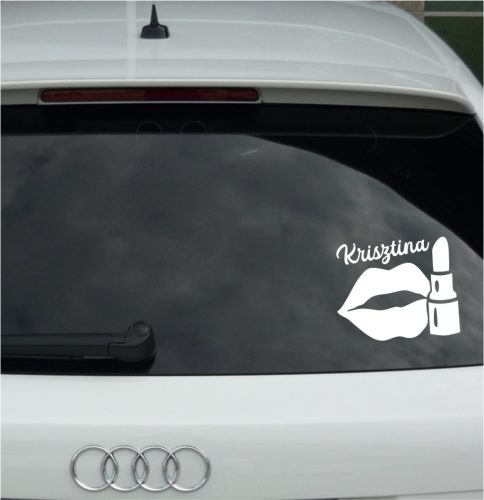 Száj rúzzsal autósmatrica