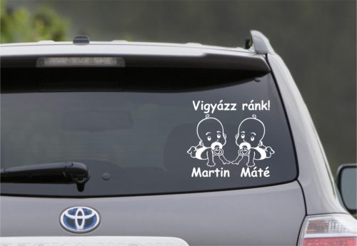 Baby ikrek fiúk Vigyázz ránk autósmatrica