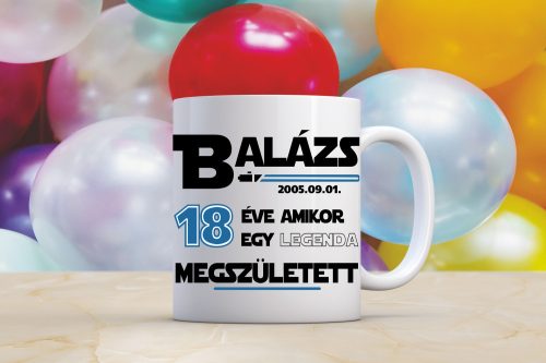 Egyedi neves szülinapi bögre