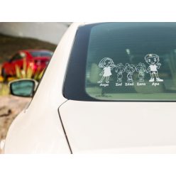 Anya Kislány Kisfiú Kislány Apa Autósmatrica