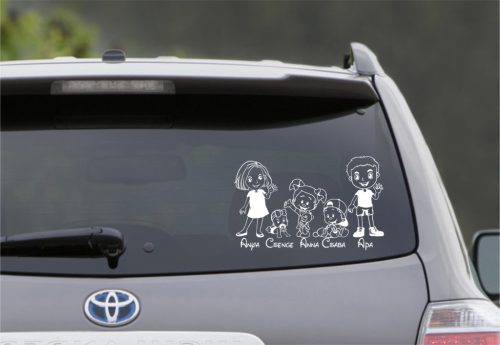 Apa Anya Kislány Kisfiú és Babalány autósmatrica