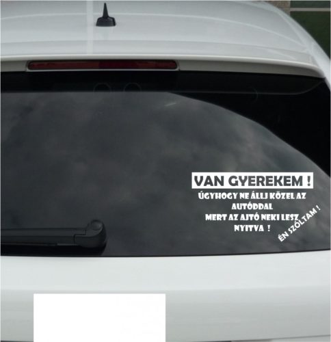 Van gyerekem (2. változata) autósmatrica
