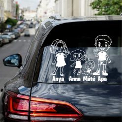 Anya, Kislány, Kisfiú, Apa autósmatrica