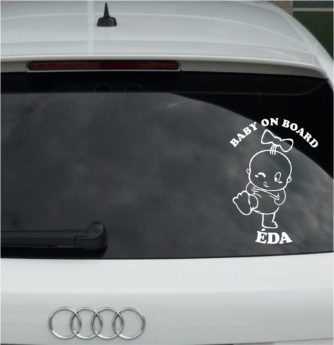 Kislány 8 Autós matrica, Baby on Board
