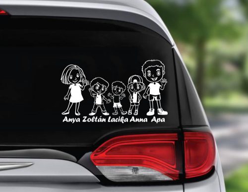 Anya Fiú Kisfiú Nagylány Apa autósmatrica