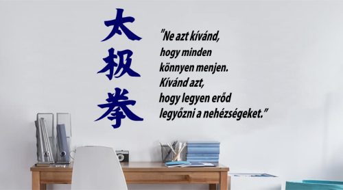 Ne azt kívánd, hogy minden könnyen menjen falmatrica kétszínben
