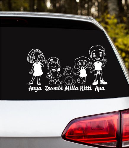 Anya Fiú Babalány Lány Apa autósmatrica