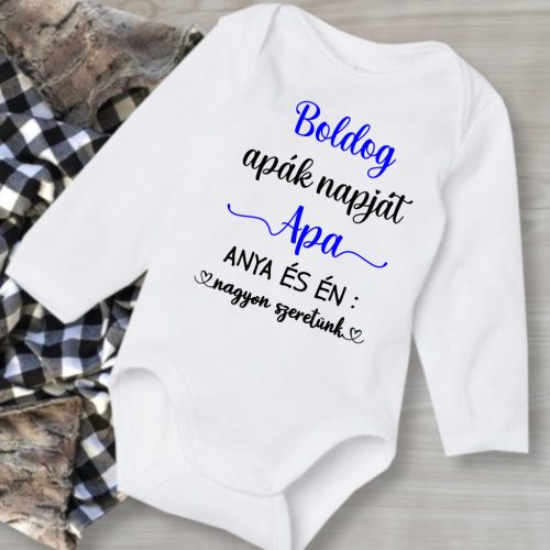 Boldog apák napját – Egyedi baba body